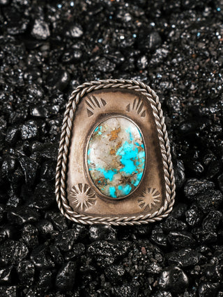 Persian Turquoise Old Pawn Ring | Artisan Handmade