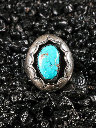 Vintage Blue Ridge Turquoise Shadowbox Ring | Teddy Goodluck
