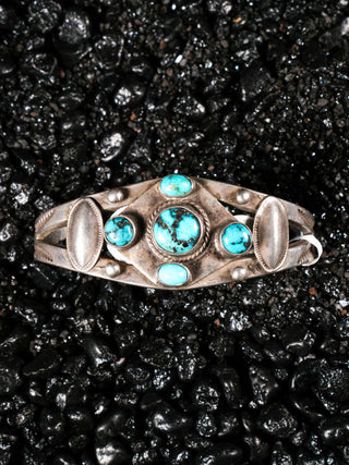 Old Pawn Persian Turquoise Ingot Cuff | Artisan Handmade