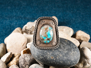 Persian Turquoise Old Pawn Ring | Artisan Handmade