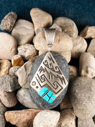 Blue Ridge Turquoise Overlay Pendant | Rose Singer
