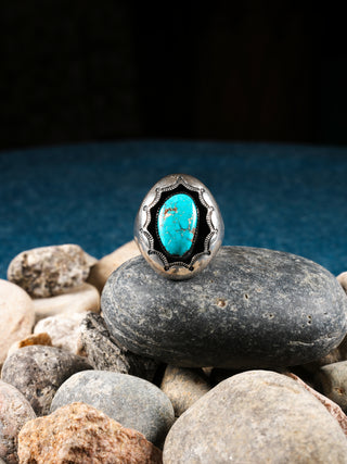 Vintage Blue Ridge Turquoise Shadowbox Ring | Teddy Goodluck