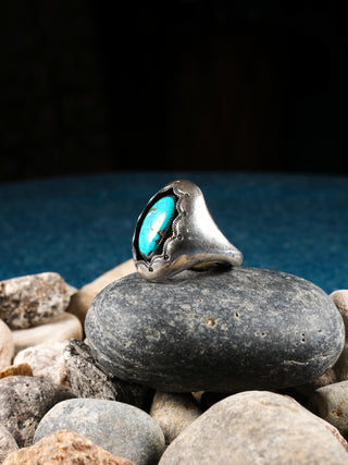 Vintage Blue Ridge Turquoise Shadowbox Ring | Teddy Goodluck