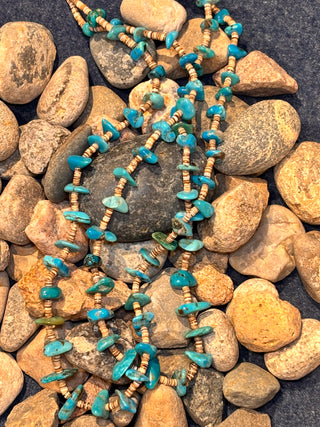 Two Strand Turquoise & Heishi Necklace | Artisan Handmade