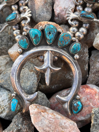 Vintage Bisbee Squash Blossom - Navajo Artist D.C.