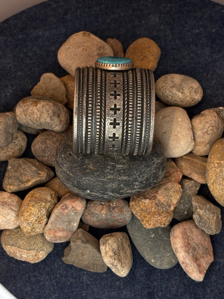 Lone Mountain Turquoise Tufa Cast Cuff | Harrison Jim