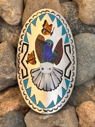 Zuni Hummingbird Inlay Ring | Quinton Quam Sr.