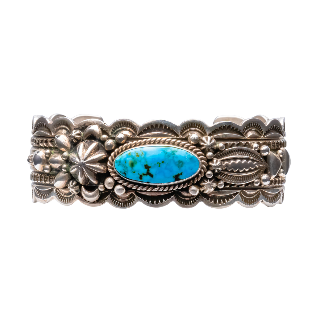 Sterling Silver Kingman Turquoise Cuff | Happy Piasso – Samsville Gallery