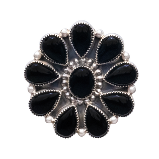 Onyx Cluster Ring | Phillip Yazzie