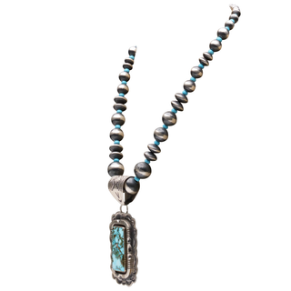 Sonoran Gold Pendant & Navajo Pearls Necklace Set | Rick Werito