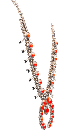 Coral Squash Blossom Necklace | Freddy Maloney