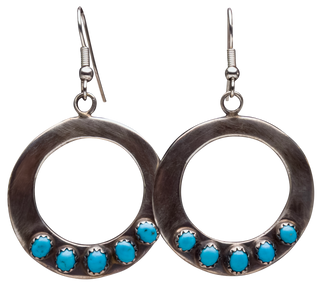 Silver Earrings with Sleeping Beauty Turquoise | Pauline Nelson