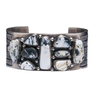 Sterling Silver Cuff with White Buffalo Turquoise | Murphy Platero