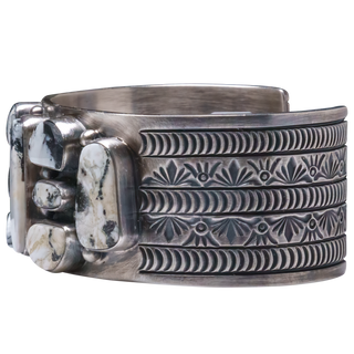 Sterling Silver Cuff with White Buffalo Turquoise | Murphy Platero