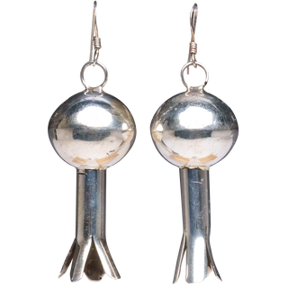 Sterling Silver Squash Blossom Earrings | Navajo Handmade