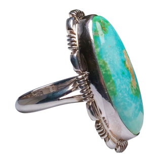 Sterling Silver Sonoran Turquoise Ring | Navajo Handmade