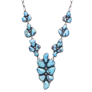 Golden Hills Turquoise Lariat Necklace | Loretta Delgarite