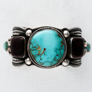 Sonoran Gold Turquoise & Spiny Oyster Shell Cuff | Guy Hoskie