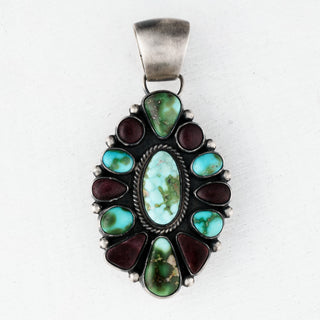 Sonoran Gold Turquoise & Spiny Oyster Shell Pendant | Angela Martin