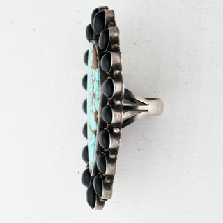 Number Eight Turquoise & Black Onyx Ring | Anthony Skeets