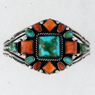 Sonoran Turquoise & Spiny Oyster Shell Cuff | Murphy Platero