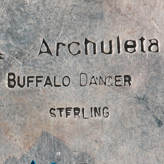 1917 Silver Coin & Persian Turquoise Pendant | Lawrence Archuletta via Buffalo Dancer
