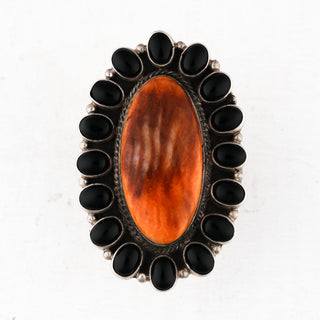 Spiny Oyster Shell & Black Onyx Ring | Geraldine James