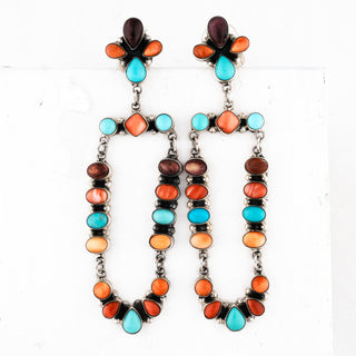 Kingman Turquoise & Spiny Oyster Shell Earrings  | J.B.