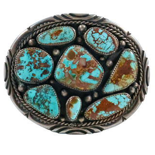 Royston Turquoise Belt Buckle | Charles Willie