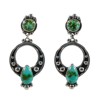 Sonoran Turquoise Circle Earrings | Artisan Handmade