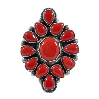 Red Coral Ring | Mark Yazzie