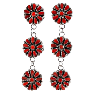 Coral Earrings | Zuni Handmade