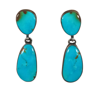 Kingman Turquoise Earrings | Loretta Delgarito