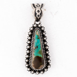Hand Stamped Royston Turquoise Pendant | Happy Piasso