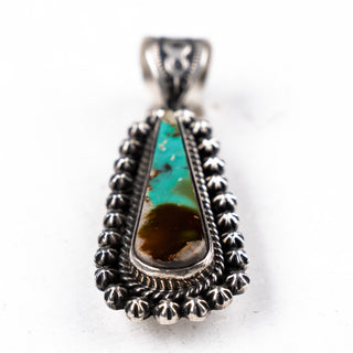 Hand Stamped Royston Turquoise Pendant | Happy Piasso