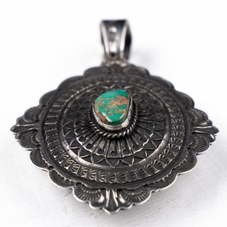 Hand Stamped Royston Turqouise Pendant | Sunshine Reeves