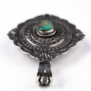 Hand Stamped Royston Turqouise Pendant | Sunshine Reeves