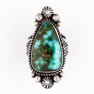 Hand Stamped Sonoran Turquoise Ring | Albert Jake
