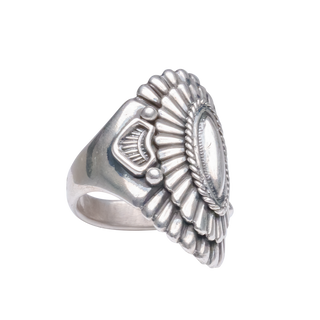 Silver Stamped Ring | Artisan Handmade