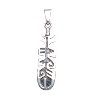 Sterling Silver Feather Pendant | Hopi Handmade