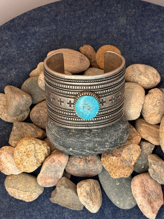 Lone Mountain Turquoise Tufa Cast Cuff | Harrison Jim