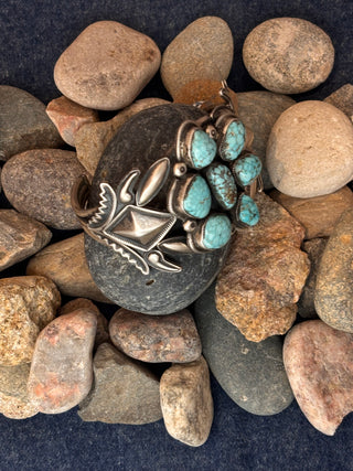Number Eight Turquoise Cluster Cuff & Ring Set | Leon Martinez