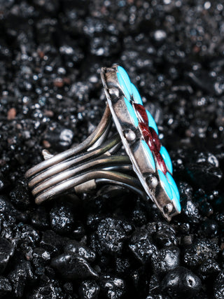 Sleeping Beauty Turquoise & Spiny Oyster Shell Ring | Annie Hoskie