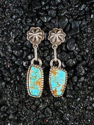 Number Eight Turquoise Concha Earrings | Stacey Gishal