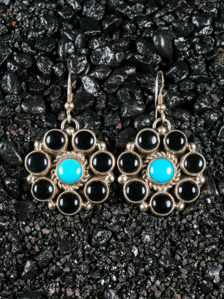 Kingman Turquoise & Black Onyx Earrings | Geraldine James