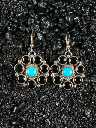 Kingman Turquoise & Black Onyx Earrings | Geraldine James