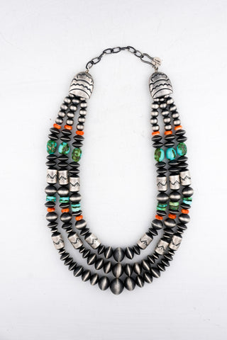 Sonoran Turquoise, Pearl, & Spiny Oyster Shell Necklace | Rose Martin