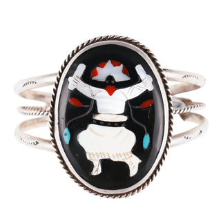 Vintage Apache Crown Dancer Inlay Cuff | R.