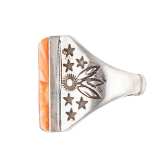 Sleeping Beauty Turquoise, Spiny Oyster Shell, Lapis, & Coral Ring | Veronica Benally