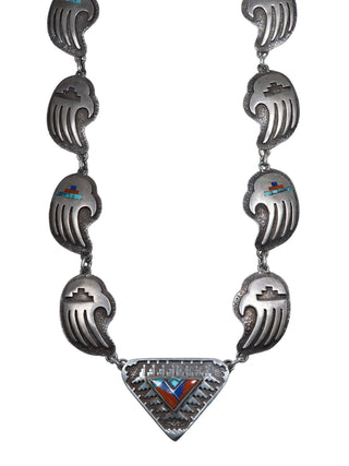Lone Mountain Turquoise, Lapiz Lazuli, & Coral Necklace & Earring Set | Rick Tolino